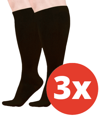 1 paio di massaggiatori per gambe 3 in 1 ProRelieve™ + 3 paia di calze a compressione extra larghe
