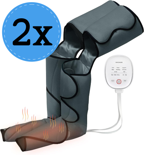 2x LegEase™ - Massaggiatore a compressione d'aria per gambe e piedi