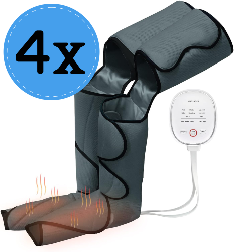 4x LegEase™ - Masajeador de piernas y pies por compresión de aire